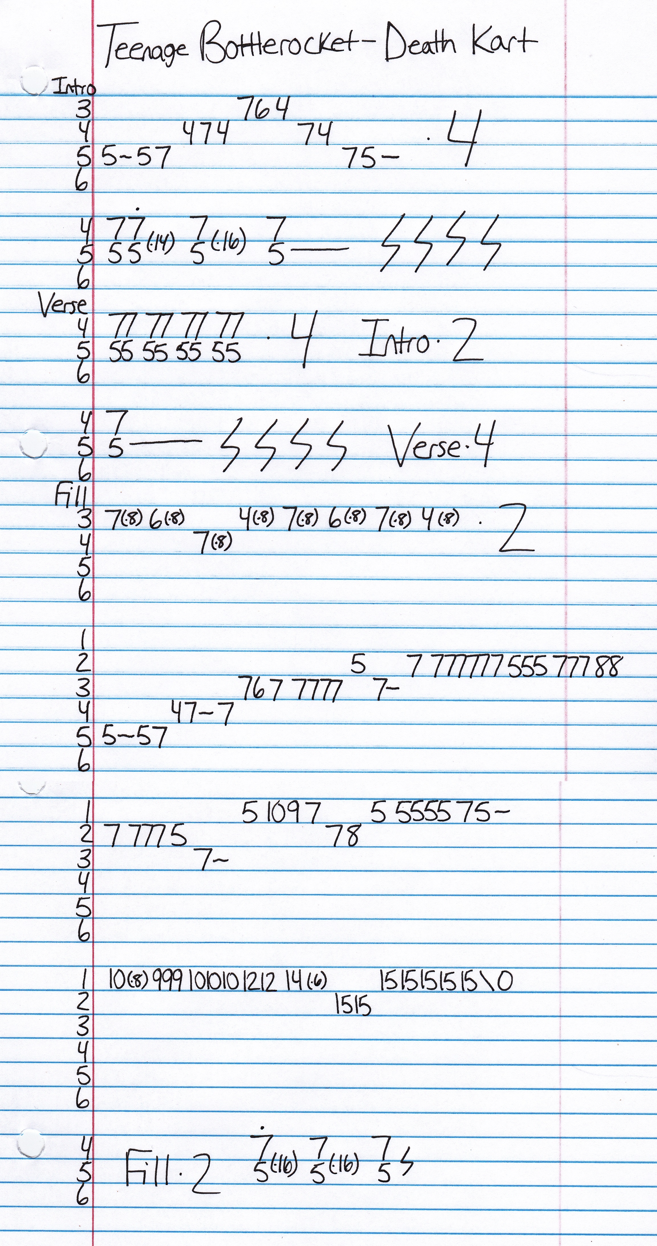 High quality guitar tab for Death Kart by Teenage Bottlerocket off of the album Stay Rad!. ***Complete and accurate guitar tab!***